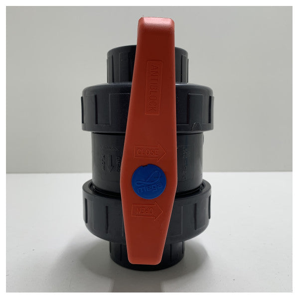 PVC-kulventil 2,5 tum 10 bar DN65 grå typ 2050