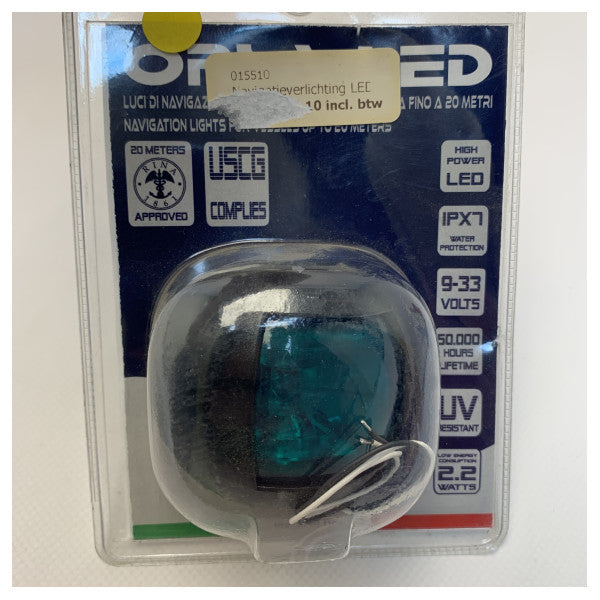 Luz de navegação Allpa verde estibordo LED 12/24V preto - 015511