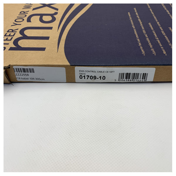 Кабель керування судновим двигуном Maxflex 01709-10 C8 - міцний, стійкий до ультрафіолетового випромінювання та погодних умов для безперебійної роботи двигуна