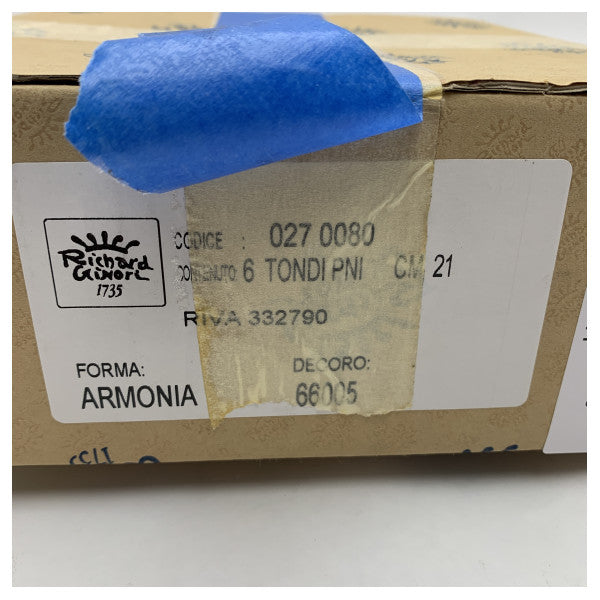 Riva 210 mm Assiettes Riva en acier émaillé de haute qualité � Vaisselle marine durable Lot de 6