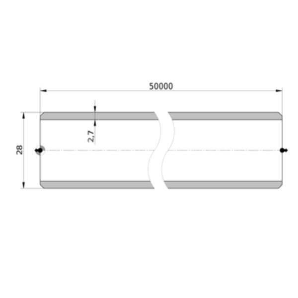 Hep2O 28 mm - 50M pikaliitäntäinen vesiletku valkoinen - HXX50/28W