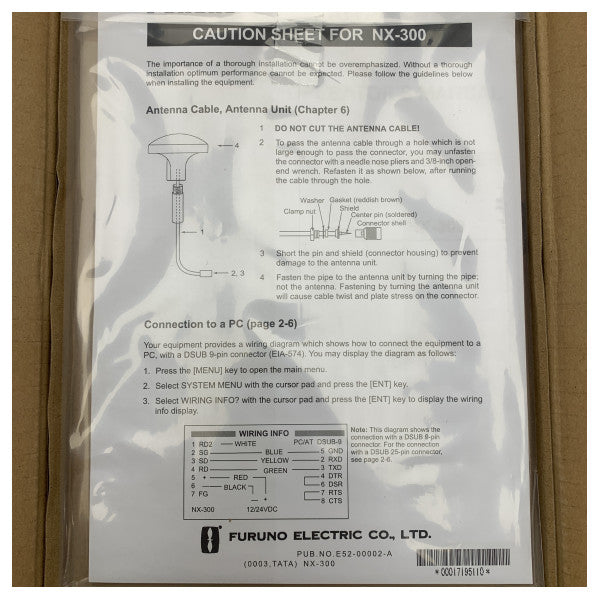 Furuno NX-300-H-D Navtex-Empfänger-Kit mit Antenne