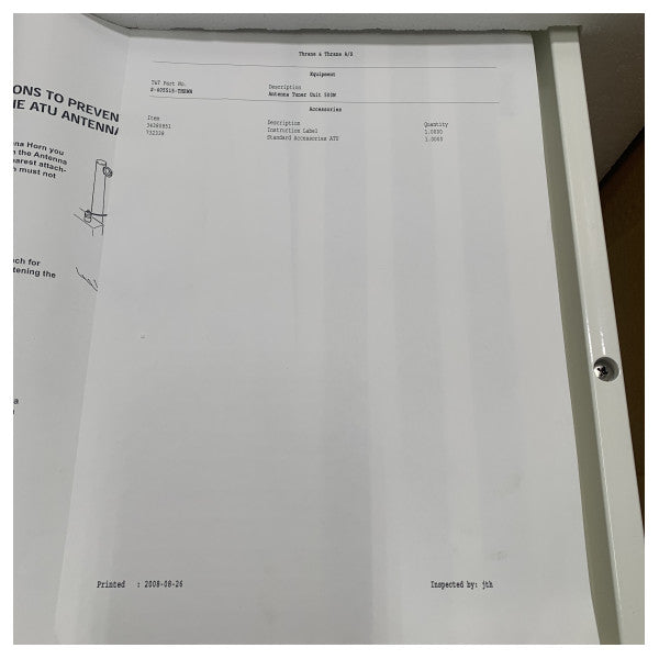 Cobham Sailor AT5250 マリンアンテナチューナー 500W - 耐候性海上通信機器