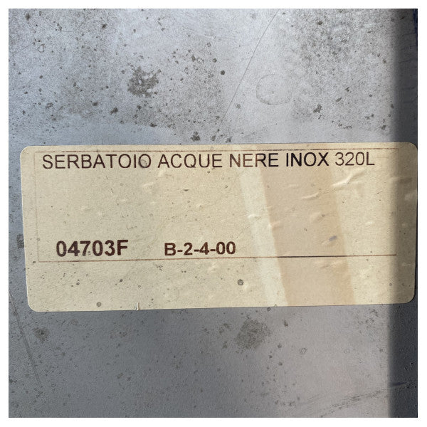 VIP srl 320L паливний бак з нержавіючої сталі | бак для стічних вод