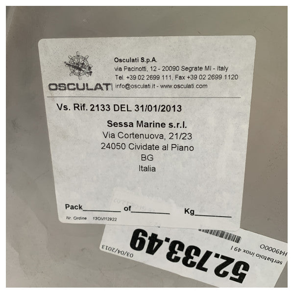 Oscculati en acier inoxydable réservoir de carburant 49L - 52.733.49