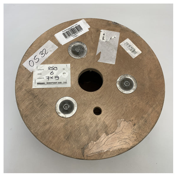 Καλώδιο από ανοξείδωτο χάλυβα 6 mm 7 x 19 | 250M - 20301575-1