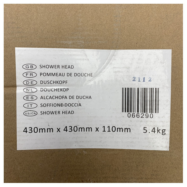 Душова лійка для вбудовуваного душу Sqaure хром 430 x 430 x 110 мм - 066290 - 066290