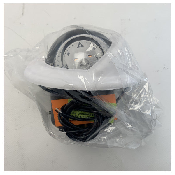 Ritchie HF-79W Flush Mount Compass White med lys 12/24V