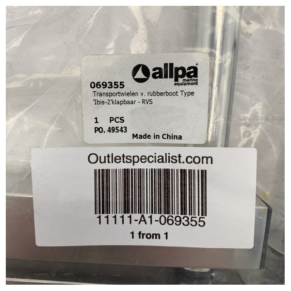 Roti tat-Trasport AllPA għall-istainless steel tal-IBIS Dgħajsa tal-Lastku