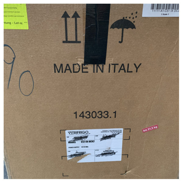 Vitrifrigo C51 IX OC2 51L kompressorkøleskab 12/24V rustfrit stål