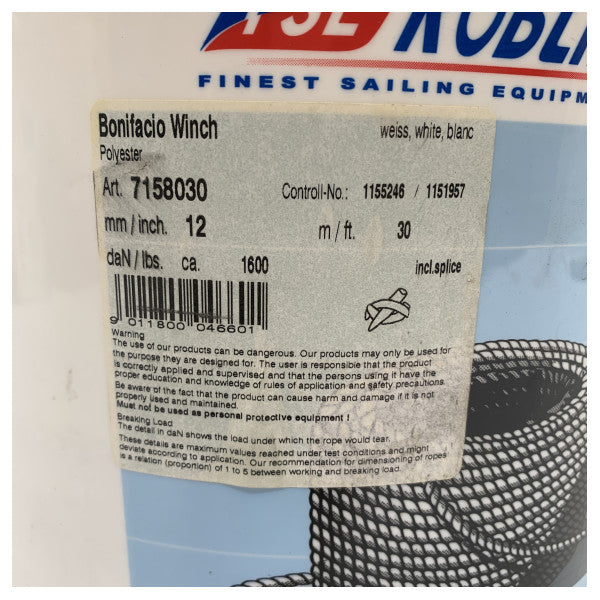 FSE の Robline の鉛のアンカー ライン 12mm の長さ 30m - 7158030