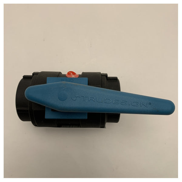 Trudesign 1-1/4-BSP 1 1/4 inç siyah plastik küresel vana