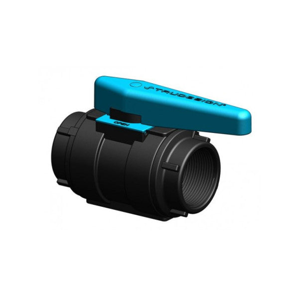 Trudesign 1-BSP 1-инчов черен пластмасов сферичен кран