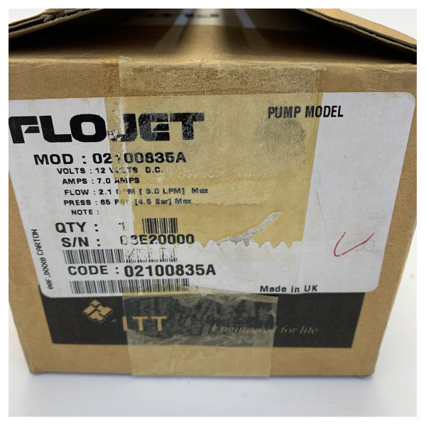 Flojet 12V Self-Priming Liquid Pump 6L/m 45 PSI - 02100835A