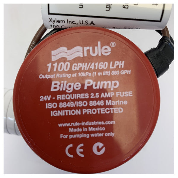 Sääntö 1100 GPH uppopumppu 24V - 28D