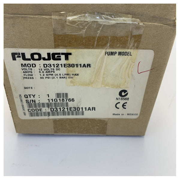 Насос з мембраною Flojet Duplex II 12В 4л/хв 2.8 Бар - D3121E3011AR