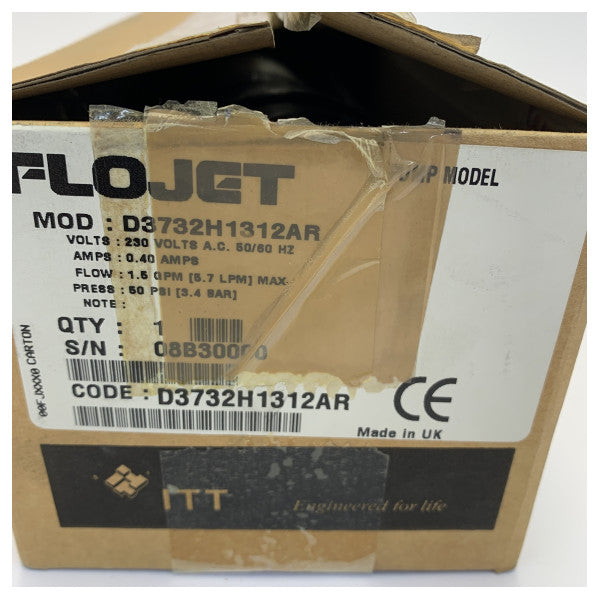 Flojet selvprimende pumpe Duplex II 5.3L/m - 50 psi - 230V - D3732H1312AR