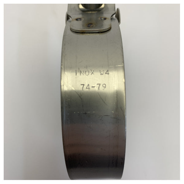 Abrazadera de manguera de acero inoxidable W4 de alta resistencia 74-79mm - SX79W4