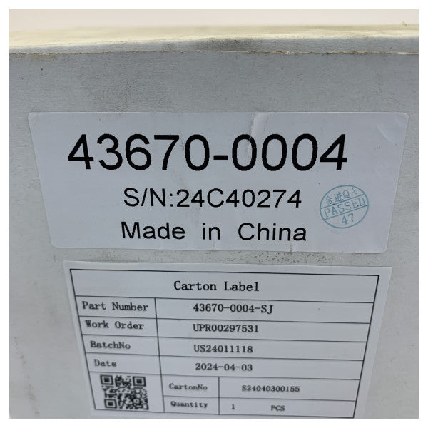 Jabsco 43670-0004 Dual Station Control Kit for 146SL og 255SL søkelys - 12V