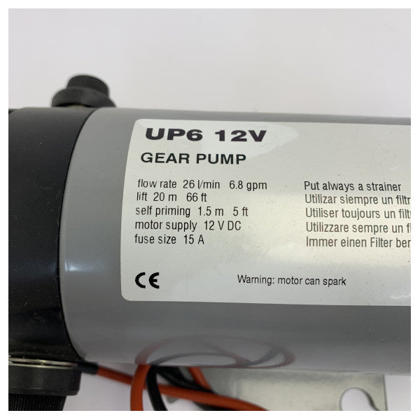 Bomba de transferencia de engranajes diésel Marco UP6 12V 26L/min - 164 060 32