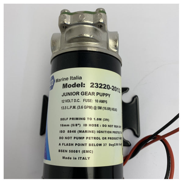 Pompe de transfert de carburant électrique Jabsco Junior Gear Puppy 12V - 23220-2012