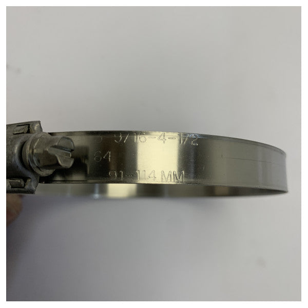 Norma W4 ステンレススチール ホースクランプ 91-114mm - 高品質マリン用ファスケット - ステンレススチール316