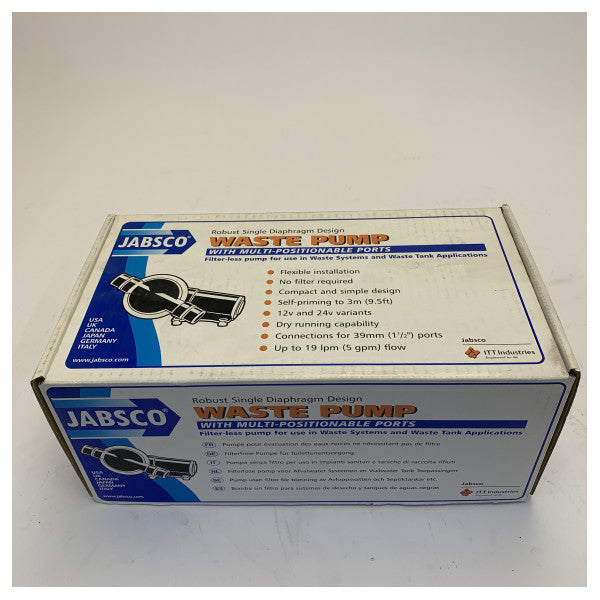 Bomba de desechos de agua negra Jabsco 50890 12V