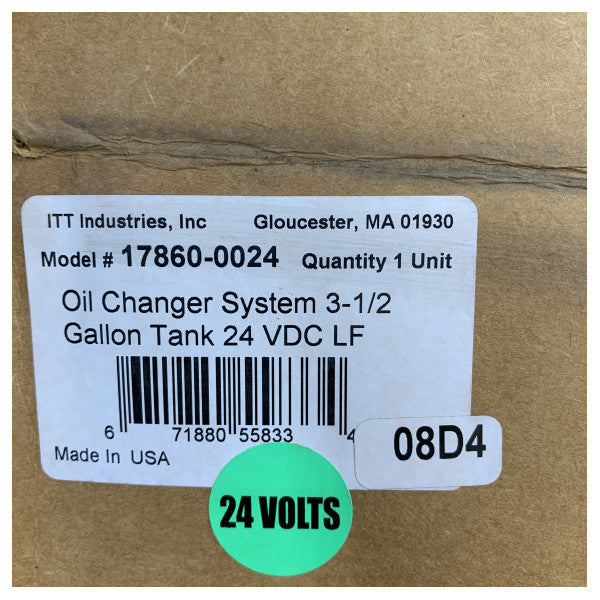 Jabsco 24V Oil Changing System with Pump - 17860-0024