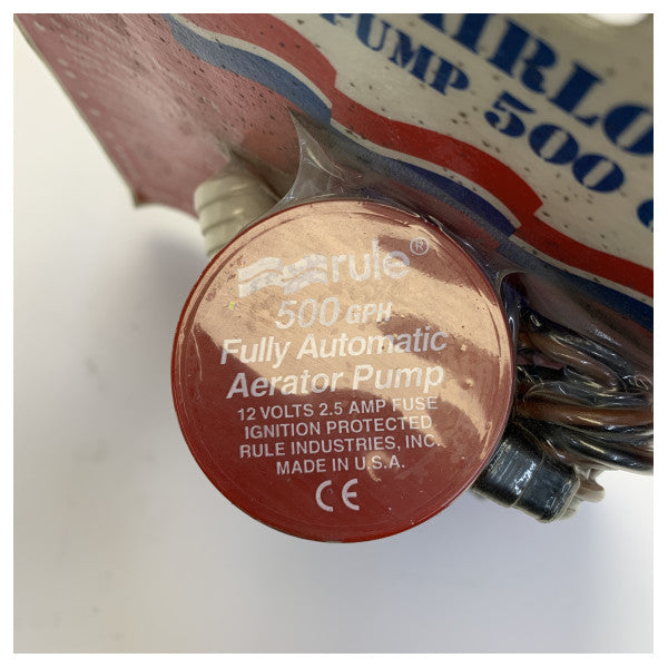 Rule 500 GPH Rule Premium помпа за живи риби/живарник против въздушна брава- -201F-AA