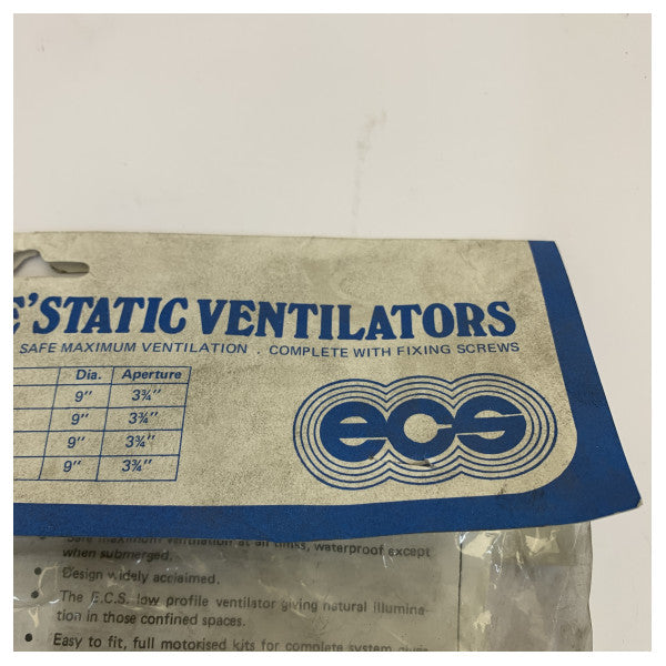 شبكة تهوية إيقاف ECS Ventair 4481 - غطاء تهوية بحري ومخصص للمركبات الترفيهية (RV)