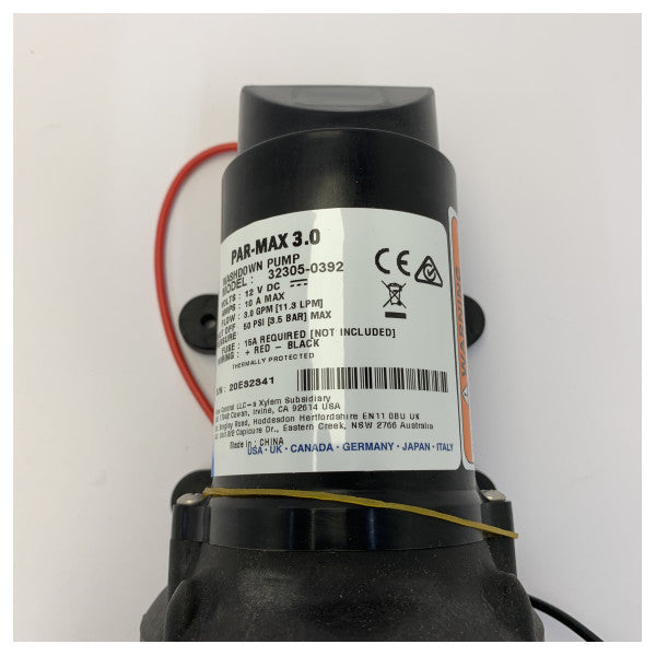 جابسكو PAR-Max 3.0 1.4 LPM، 3.5 بار GPM مضخة غسيل 12V - 32305-0392