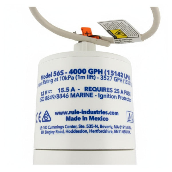 Rule 4000 Automatic Submersible Bilge Pump - 12V - 56S - 4000 GPH