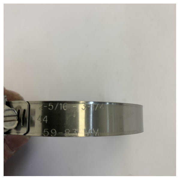 Schlauchschelle aus Edelstahl W4 59-83 mm - Perfect Marine Quality