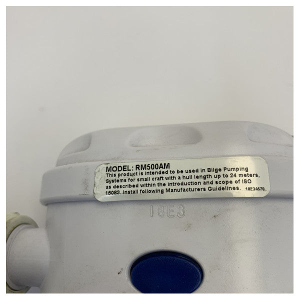 Rule Mate 500 RM500AM Automatic Bilge Pump 12V - 500 GPH