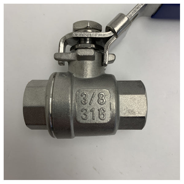 Rustfritt stål 316 kuleventil 3/8 tommer 1000 WOG