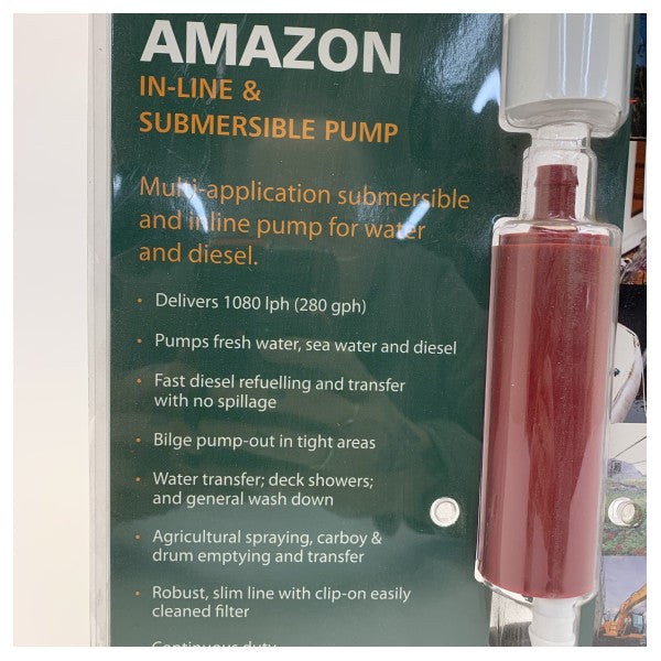 LVM Amazon 117 Marinebilgen- und Inline-Pumpe 24V - Kraftstoff und Flüssigkeit