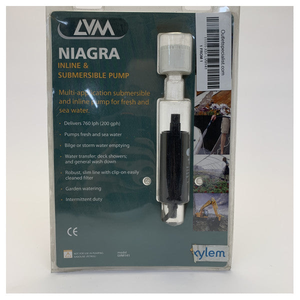 Niagara LVM141 Bilgen- und Inline-Pumpe 12V - Diesel und Flüssigkeit