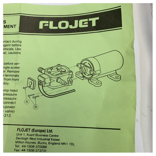 Kit de reparación Flojet serie RLF - Juego de mantenimiento de bomba marina - 20908001A