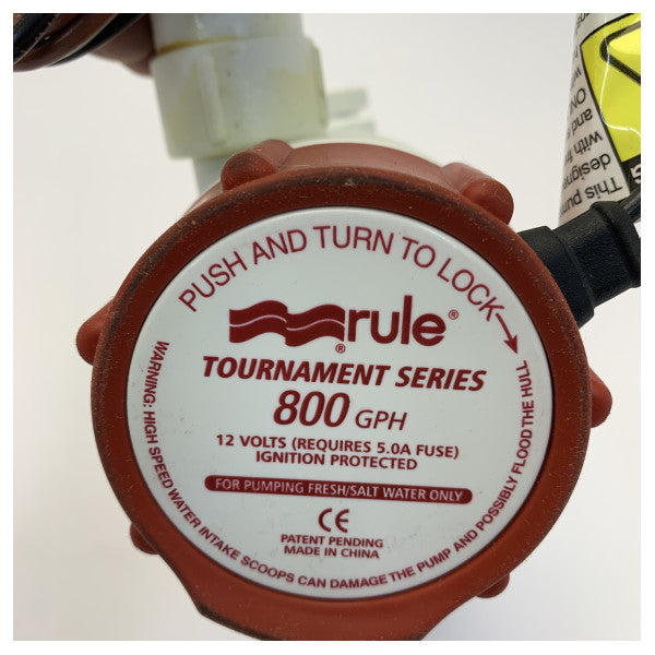 مضخة تهوية Livewell Rule 403CM - 800 GPH - مضخة مياه بحرية