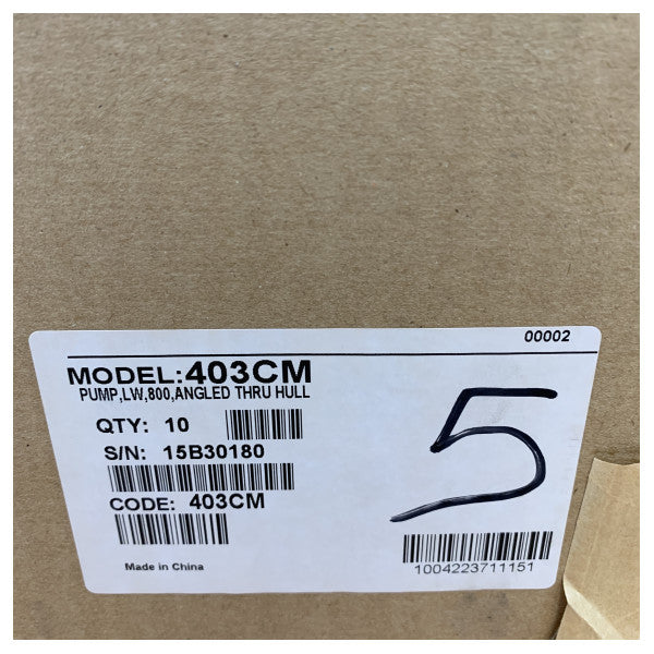 مضخة تهوية Livewell Rule 403CM - 800 GPH - مضخة مياه بحرية