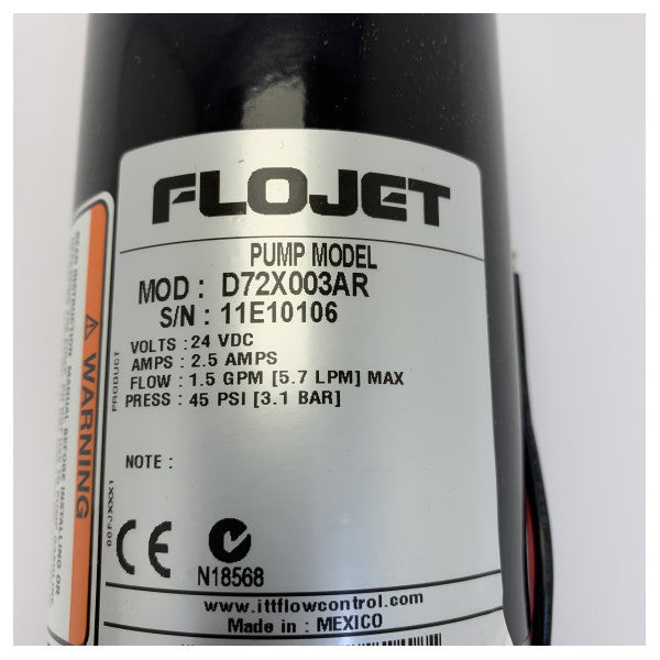 Flojet 24V Marine Water Pump CAT 266-4529 NSW BP45 Diaphragm Pump