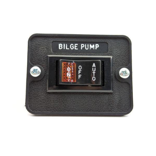Jabsco 44960-0000 Illuminated 3-Way Switch 12V - Marine Bilge Pump Rocker Switch