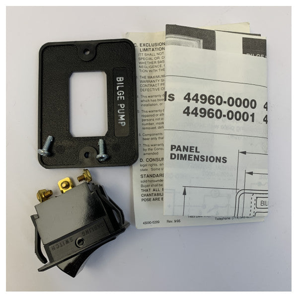 Jabsco 44960-0001 Marittimu 3-Way Switch - Elettriku - 12V