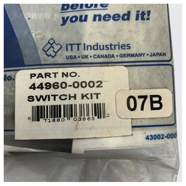 Jabsco 44960-0002 Switċh tal-Pumpa tal-Ħami - Pannell Illuminat b'2 Triq - 12V