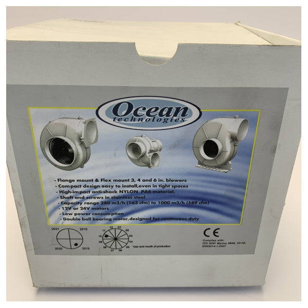 Ocean Technologies Marine Air Extractor 12V - Kit de ventilation avec tuyau et grille