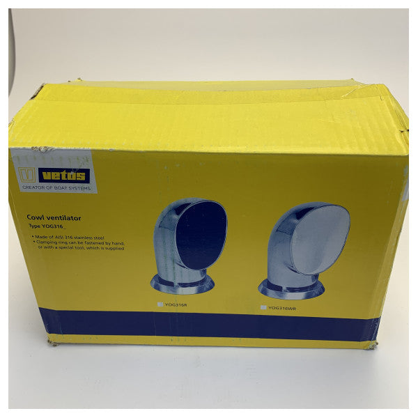 Vetus Air Vent Yogi YOG316WR - Kappa tal-Fann tal-Azzar Inossidabbli - Illustrat b’Livell Għoli ta’ Tleqq