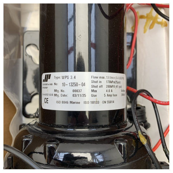 Johnson WPS 3.4 13 L/min Hydrofoor ferskvannspumpe 24V-10-13250-04