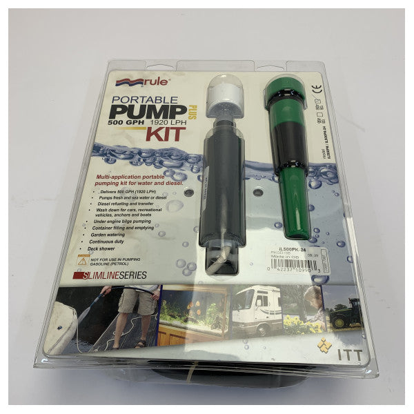 Rule iL500PK Slimline Inline and Submersible Pump Set 24V - 1920 L/U