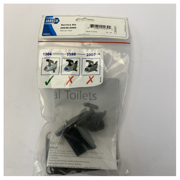 Kit de servicio Jabsco 29045-0000 para inodoro manual - Con colector negro