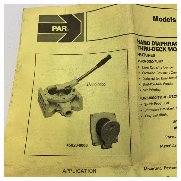 Jabsco 45820-0000 Marinepumpe monteringssett - PAR servicekit